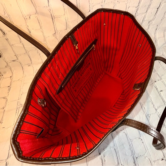 Neverfull GM Damier Ebene Tote Shoulder Bag Brown - Picture 11 of 16